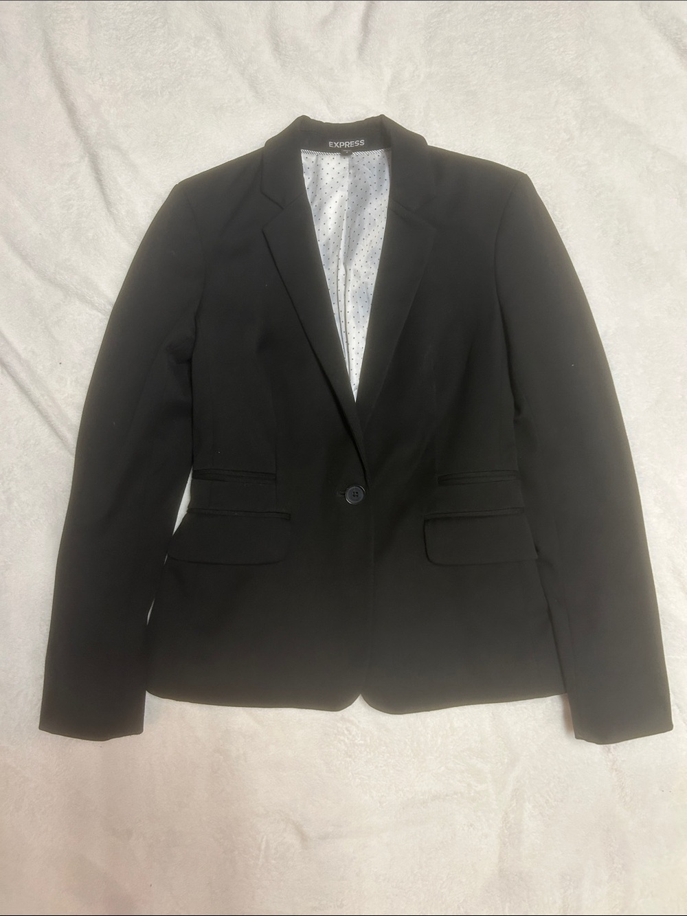Express Women’s Blazer Black Single Button - Size 4